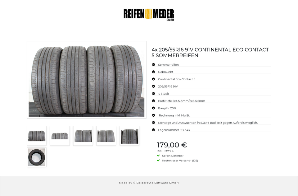 4x 205/55R16 91V CONTINENTAL ECO CONTACT 5 SOMMERREIFEN #1WGU – Bild 7