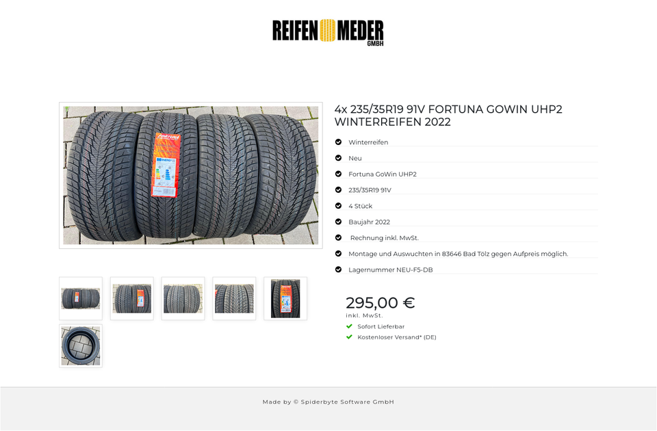 4x 235/35R19 91V FORTUNA GOWIN UHP2 WINTERREIFEN 2024 #19GD – Bild 7