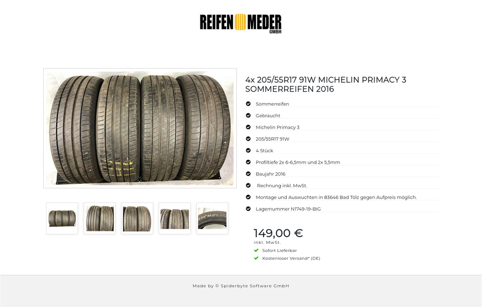 4x 205/55R17 91W MICHELIN PRIMACY 3 SOMMERREIFEN 2016 #5804 – Bild 6