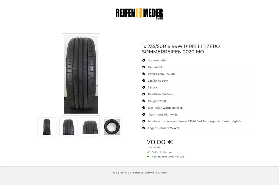 1x 235/50R19 99W PIRELLI PZERO SOMMERREIFEN 2020 MO #1PJU – Bild 5