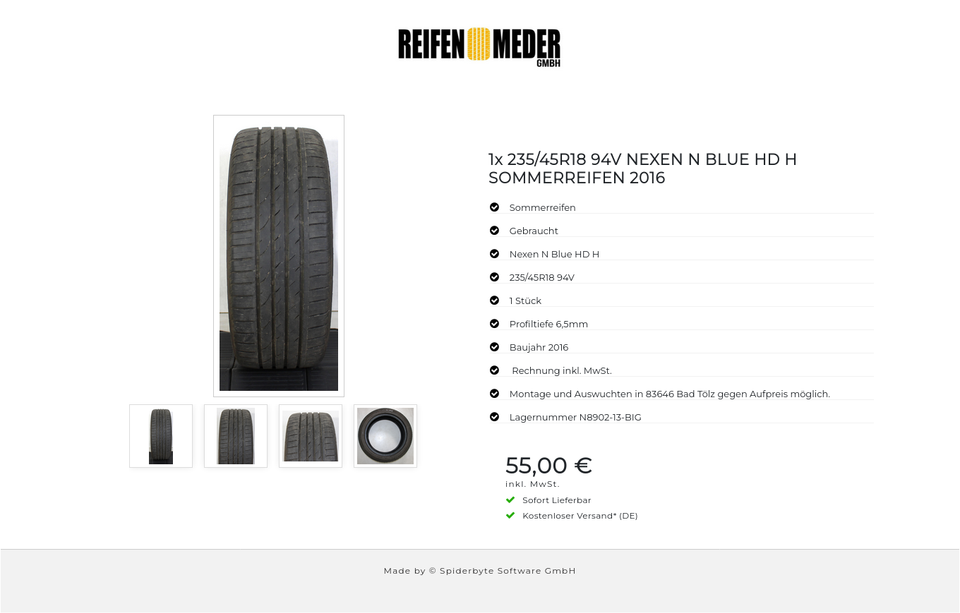 1x 235/45R18 94V NEXEN N BLUE HD H SOMMERREIFEN 2016 #1J1K – Bild 5
