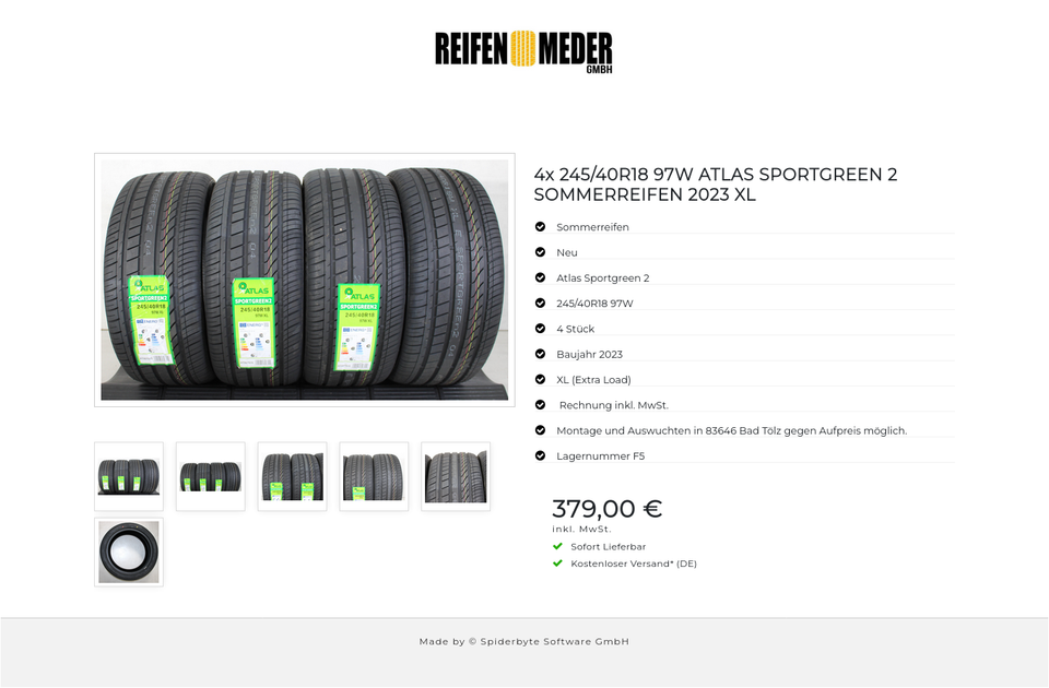 4x 245/40R18 97W ATLAS SPORTGREEN 2 SOMMERREIFEN 2023 XL #1IVE – Bild 7