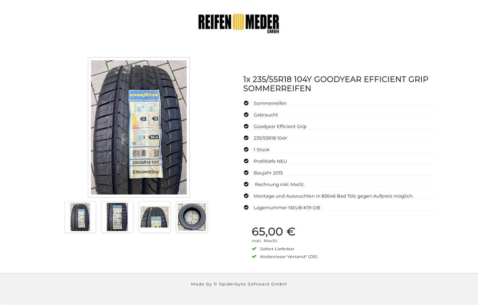 1x 235/55R18 104Y GOODYEAR EFFICIENT GRIP SOMMERREIFEN #7691 – Bild 5