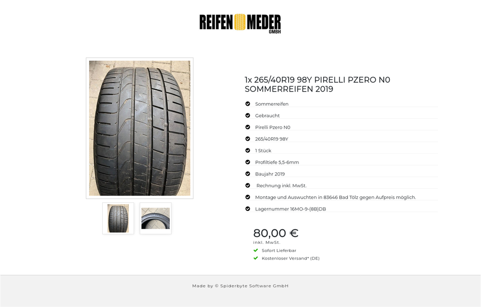 1x 265/40R19 98Y PIRELLI PZERO N0 SOMMERREIFEN 2019 #6172 – Bild 3