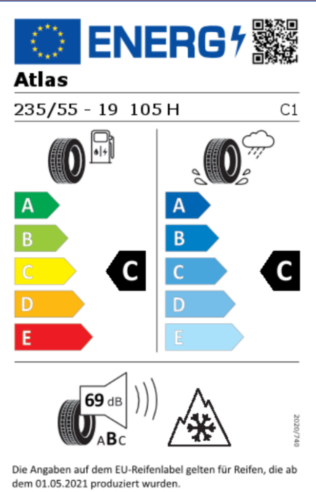 4x 235/55R19 105H XL ATLAS POLAR BEAR SUV2 WINTERREIFEN NEU – Bild 6