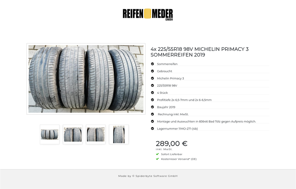 4x 225/55R18 98V MICHELIN PRIMACY 3 SOMMERREIFEN 2019 #113U – Bild 5