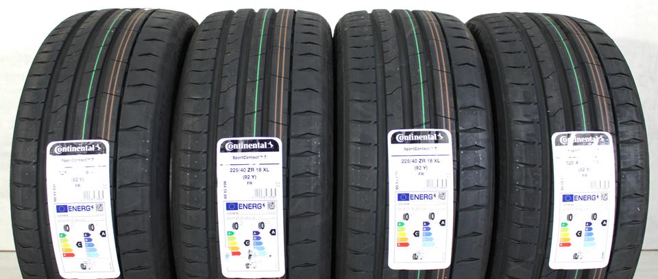 4x 225/40R18 92Y CONTINENTAL SPORT CONTACT 7 SOMMERREIFEN #1KIE – Bild 2