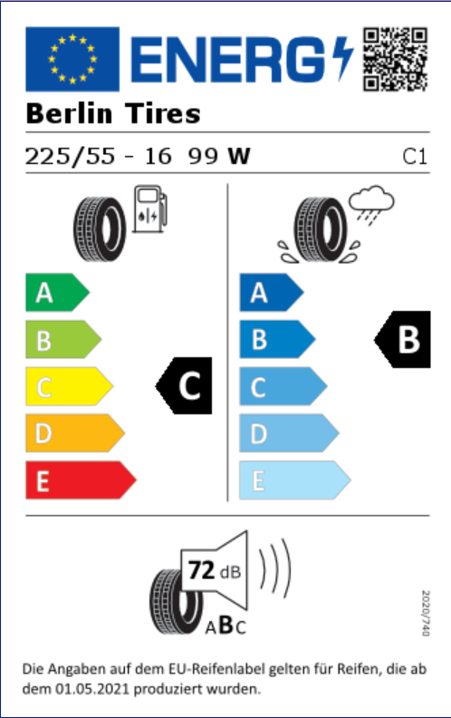 4x 225/55R16 99W XL BERLIN TIRES SUMMER UHP1 SOMMERREIFEN NEU – Bild 5
