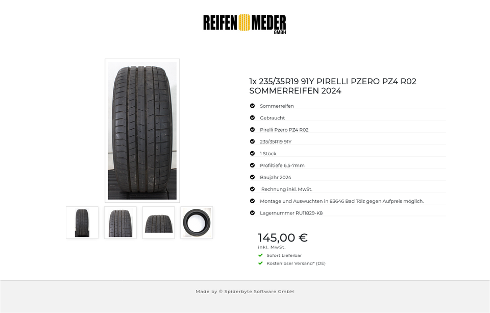 1x 235/35R19 91Y PIRELLI PZERO PZ4 R02 SOMMERREIFEN 2024 #208P – Bild 5