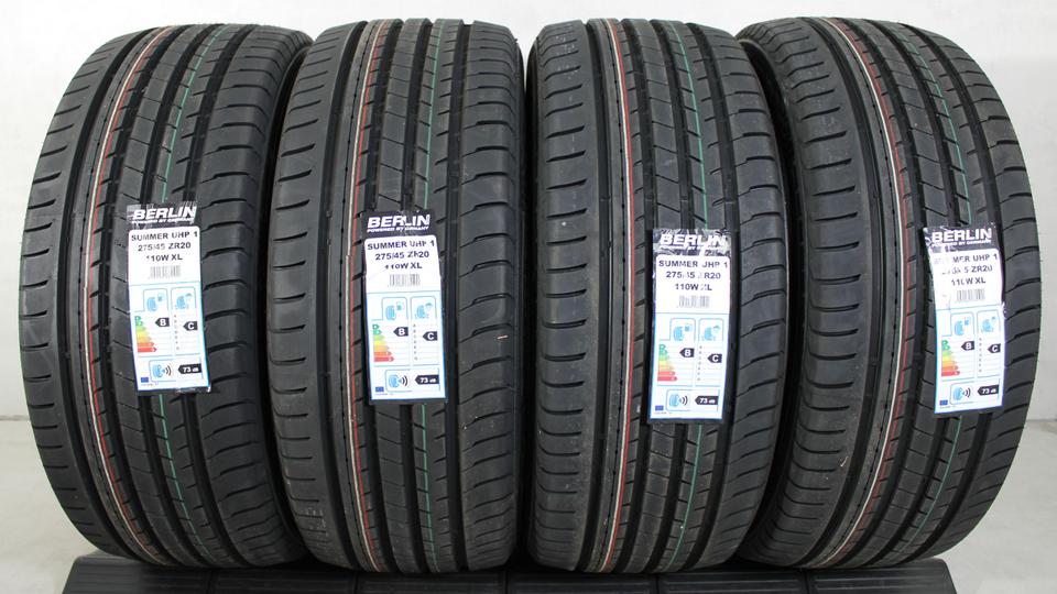 4x 275/45R20 110W BERLIN TIRES SUMMER UHP1 SOMMERREIFEN #1M2E