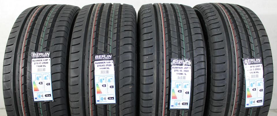 4x 275/45R20 110W BERLIN TIRES SUMMER UHP1 SOMMERREIFEN #1M2E – Bild 2