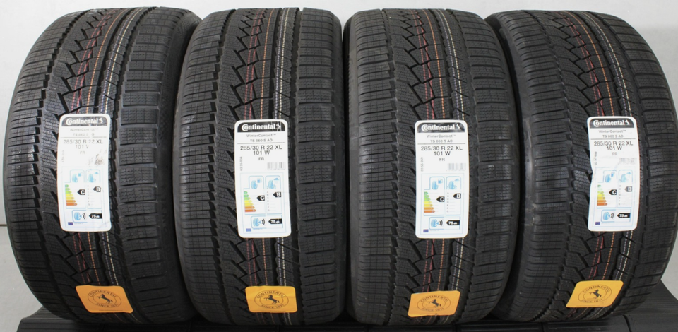 4x 285/30R22 101W CONTINENTAL WINTER CONTACT TS860S NEU #236H