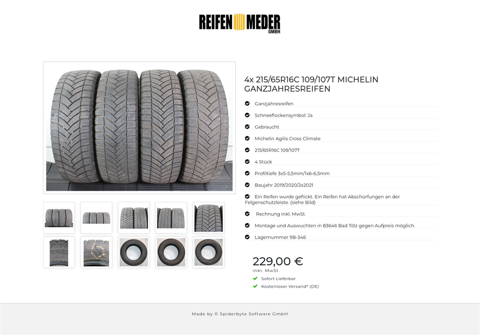 4x 215/65R16C 109/107T MICHELIN GANZJAHRESREIFEN #1WJZ – Bild 11