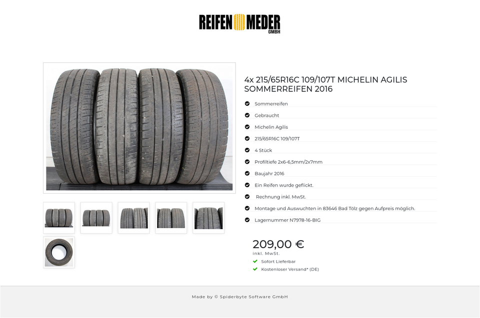 4x 215/65R16C 109/107T MICHELIN AGILIS SOMMERREIFEN 2016 #1EXH – Bild 7