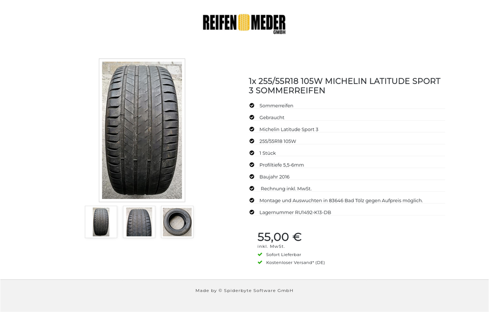 1x 255/55R18 105W MICHELIN LATITUDE SPORT 3 SOMMERREIFEN #3615 – Bild 4