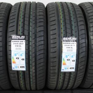 4x 215/45R17 91W BERLIN TIRES SUMMER UHP1 SOMMERREIFEN XL #1M2F
