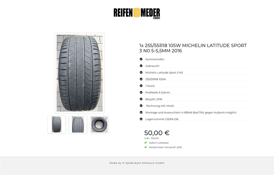 1x 255/55R18 105W MICHELIN LATITUDE SPORT 3 N0 5-5,5MM 2016 #7273 – Bild 4