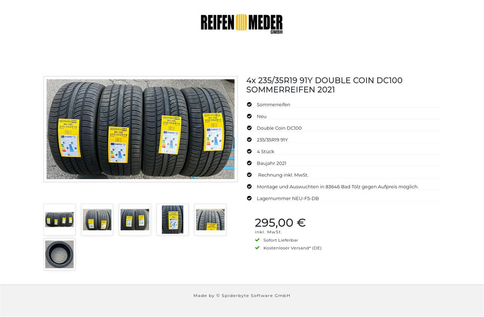 4x 235/35R19 91Y DOUBLE COIN DC100 SOMMERREIFEN 2021 #19JG – Bild 7