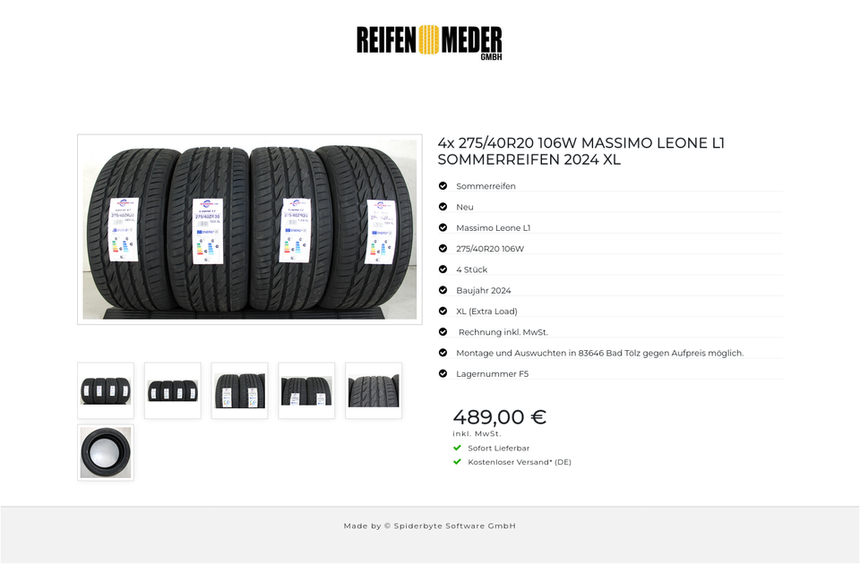 4x 275/40R20 106W MASSIMO LEONE L1 SOMMERREIFEN 2024 XL #1KIF – Bild 7