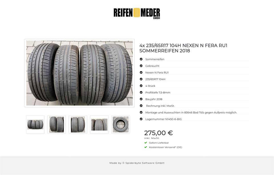 4x 235/65R17 104H NEXEN N FERA RU1 SOMMERREIFEN 2018 #3577 – Bild 6