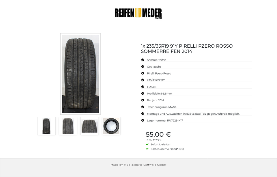 1x 235/35R19 91Y PIRELLI PZERO ROSSO SOMMERREIFEN 2014 #1DHV – Bild 5