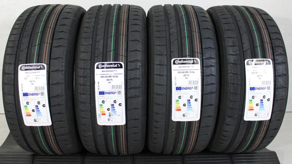 4x 225/40R18 92Y CONTINENTAL SPORT CONTACT 7 SOMMERREIFEN #1KIE