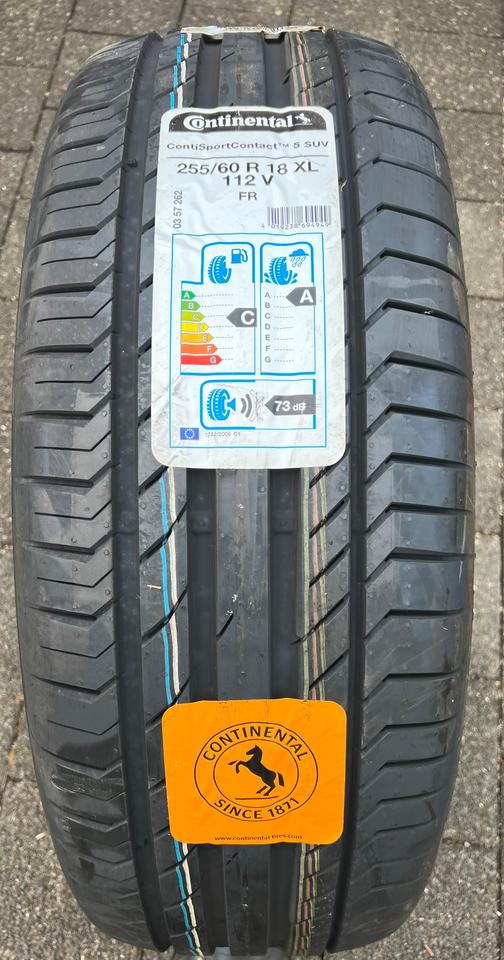 1x 255/60R18 112V CONTINENTAL SPORT CONTACT 5 2018 NEU #1Q7A