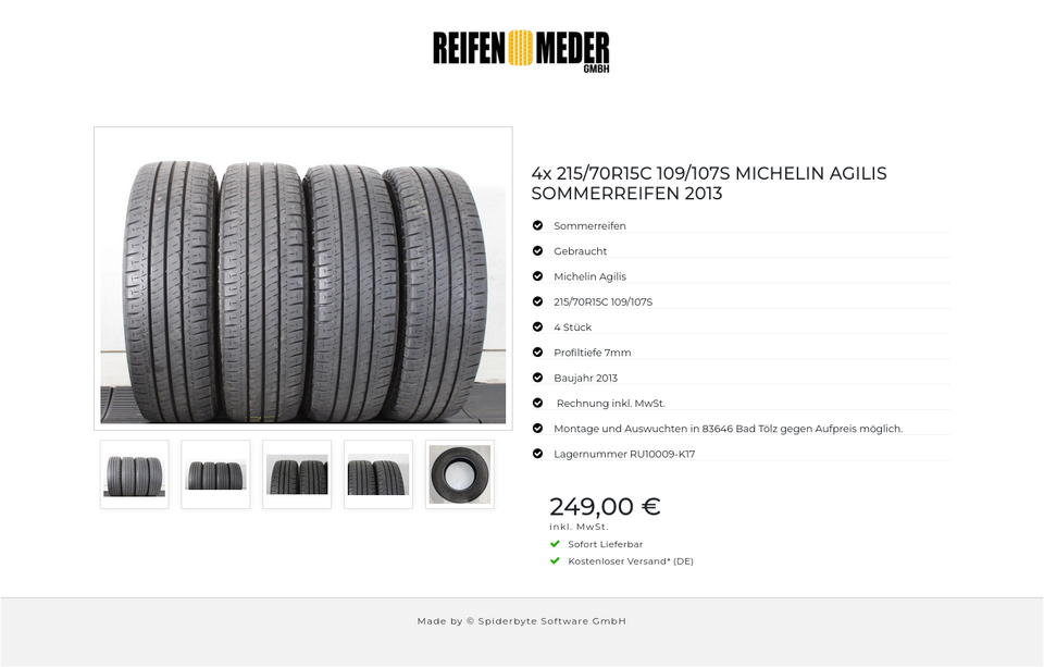 4x 215/70R15C 109/107S MICHELIN AGILIS SOMMERREIFEN 2013 #22NH – Bild 6