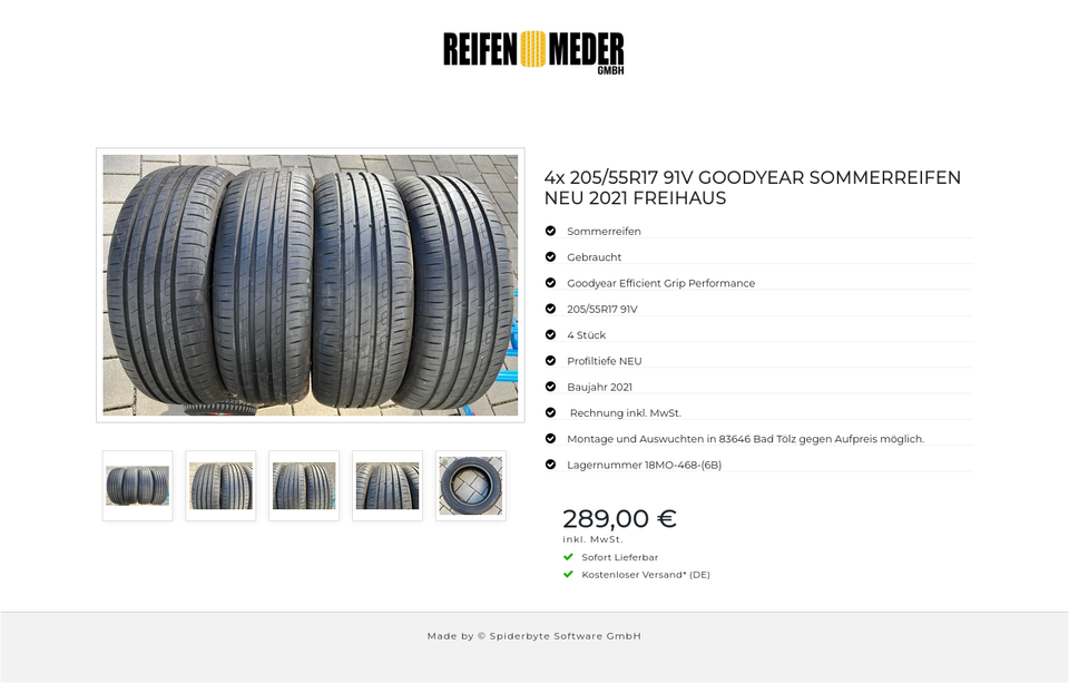 4x 205/55R17 91V GOODYEAR SOMMERREIFEN NEU 2021 FREIHAUS #127S – Bild 6