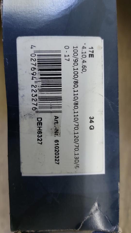 Schlauch 17 Zoll 4.10 4.60 100/90 100/80 110/80 Heidenau 34G – Bild 2