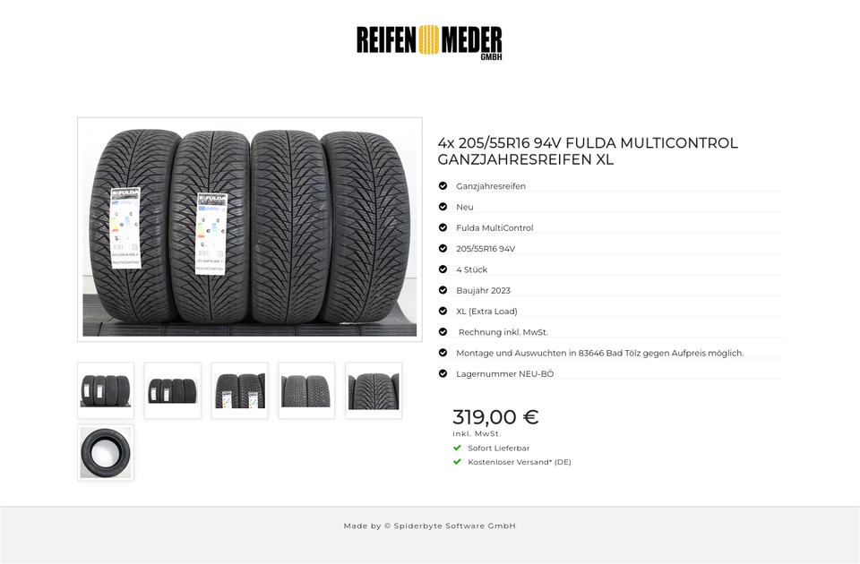 4x 205/55R16 94V FULDA MULTICONTROL GANZJAHRESREIFEN XL #1EXB – Bild 7