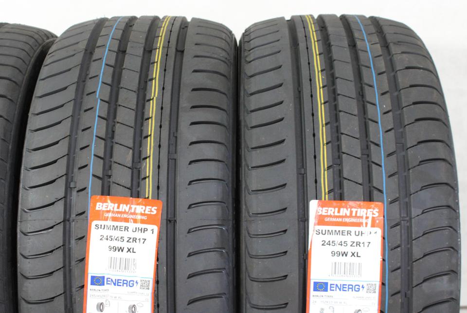 4x 245/45R17 99W BERLIN TIRES SUMMER UHP1 SOMMERREIFEN NEU #1X3A – Bild 4