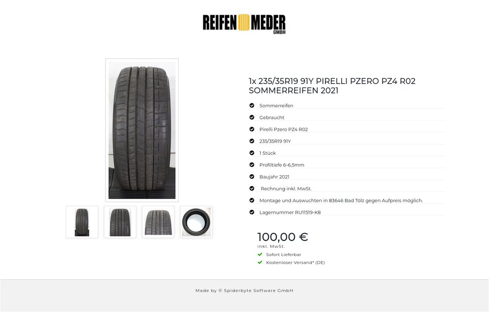 1x 235/35R19 91Y PIRELLI PZERO PZ4 R02 SOMMERREIFEN 2021 #1WPG – Bild 5