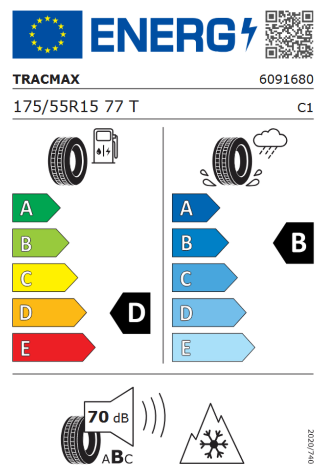 SMART 2X155/60R15 74T 2X175/55R15 77T TRACMAX WINTERREIFEN NEU – Bild 4