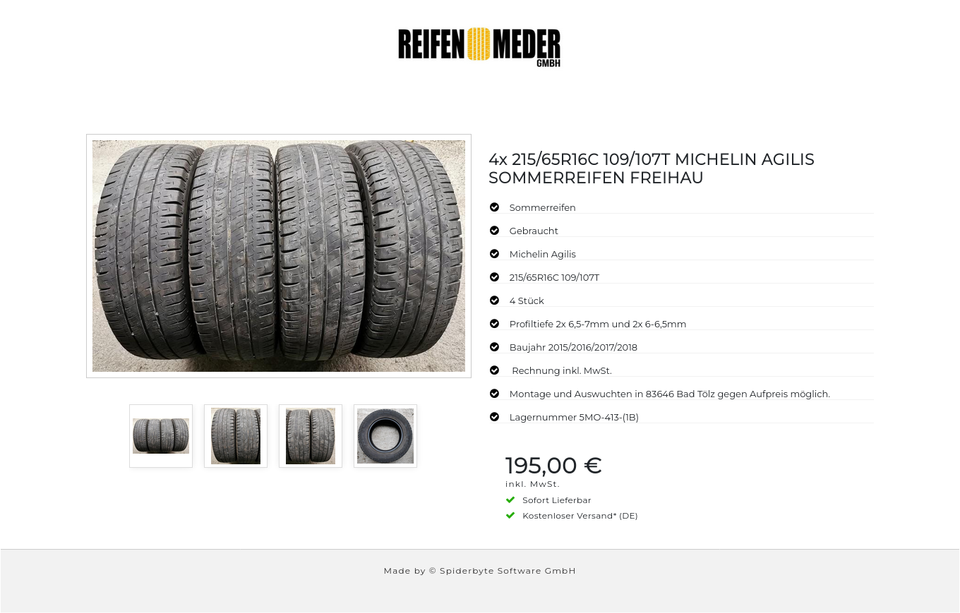 4x 215/65R16C 109/107T MICHELIN AGILIS SOMMERREIFEN FREIHAU #4917 – Bild 5