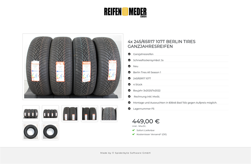 4x 245/65R17 107T BERLIN TIRES GANZJAHRESREIFEN #1HFM – Bild 8