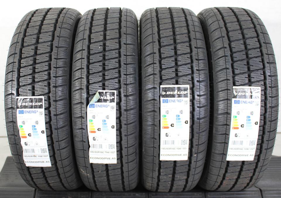 4x 195/65R16C 104/102T DUNLOP GANZJAHRESREIFEN NEU #1RKG