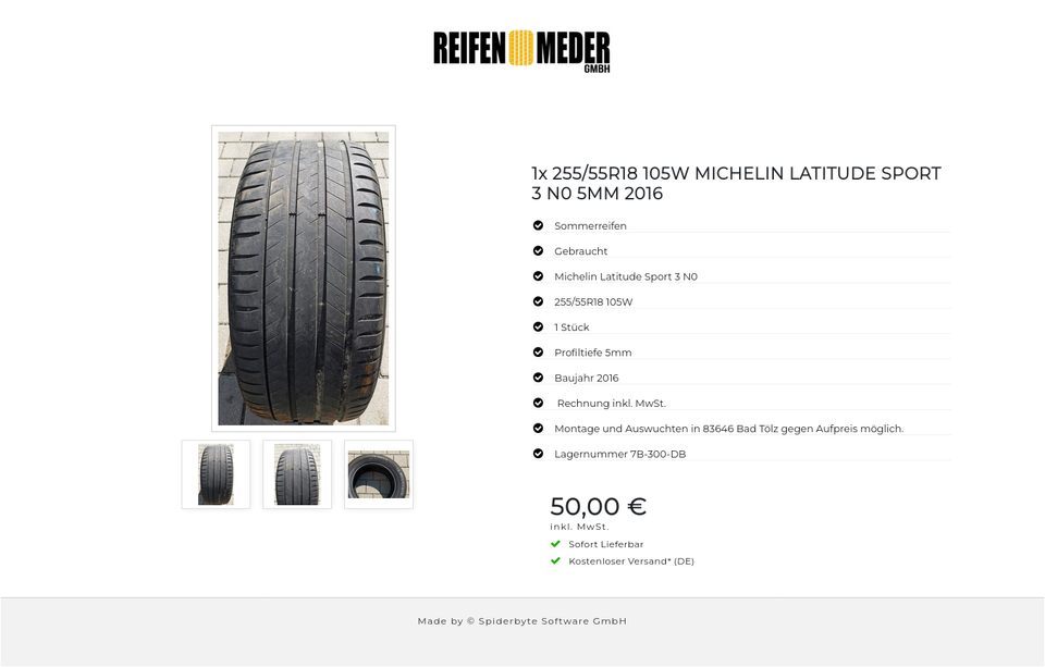 1x 255/55R18 105W MICHELIN LATITUDE SPORT 3 N0 5MM 2016 #13VS – Bild 4