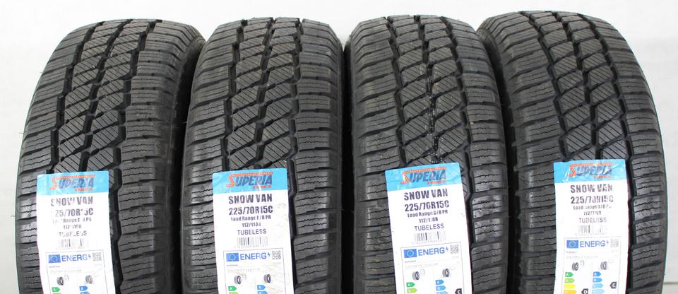 4x 225/70R15C 112/110R SUPERIA SNOW VAN WINTERREIFEN 2022 #1QDE – Bild 2