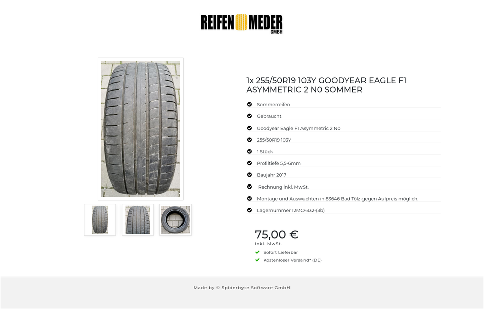 1x 255/50R19 103Y GOODYEAR EAGLE F1 ASYMMETRIC 2 N0 SOMMER #8866 – Bild 4