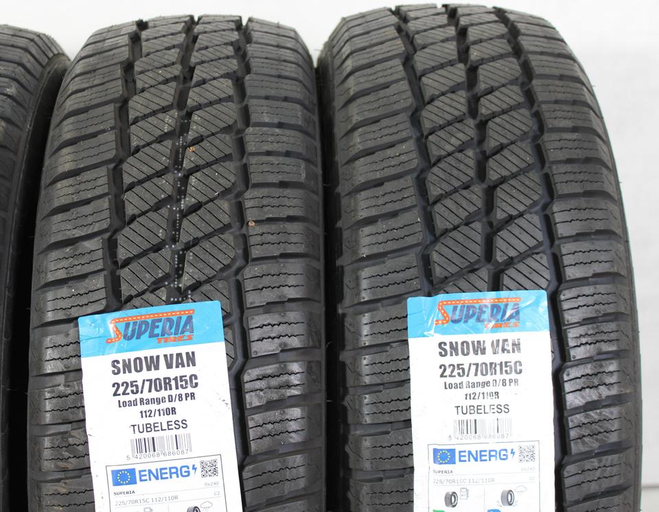 4x 225/70R15C 112/110R SUPERIA SNOW VAN WINTERREIFEN 2022 #1QDE – Bild 4