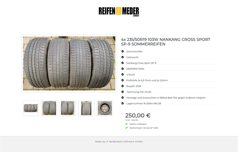 4x 235/50R19 103W NANKANG CROSS SPORT SP-9 SOMMERREIFEN #8810 – Bild 6