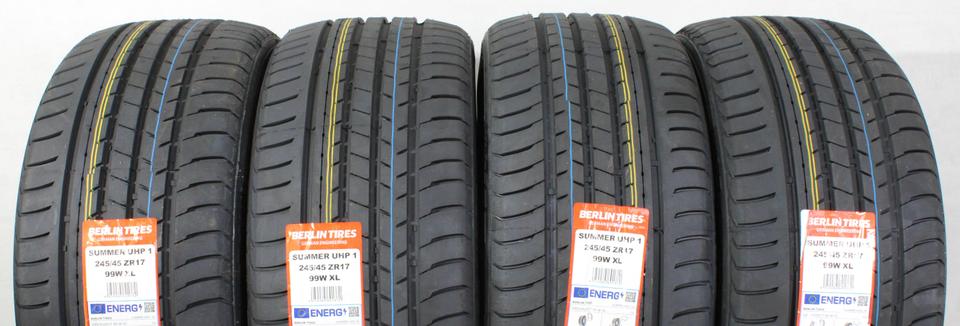 4x 245/45R17 99W BERLIN TIRES SUMMER UHP1 SOMMERREIFEN NEU #1X3A – Bild 2