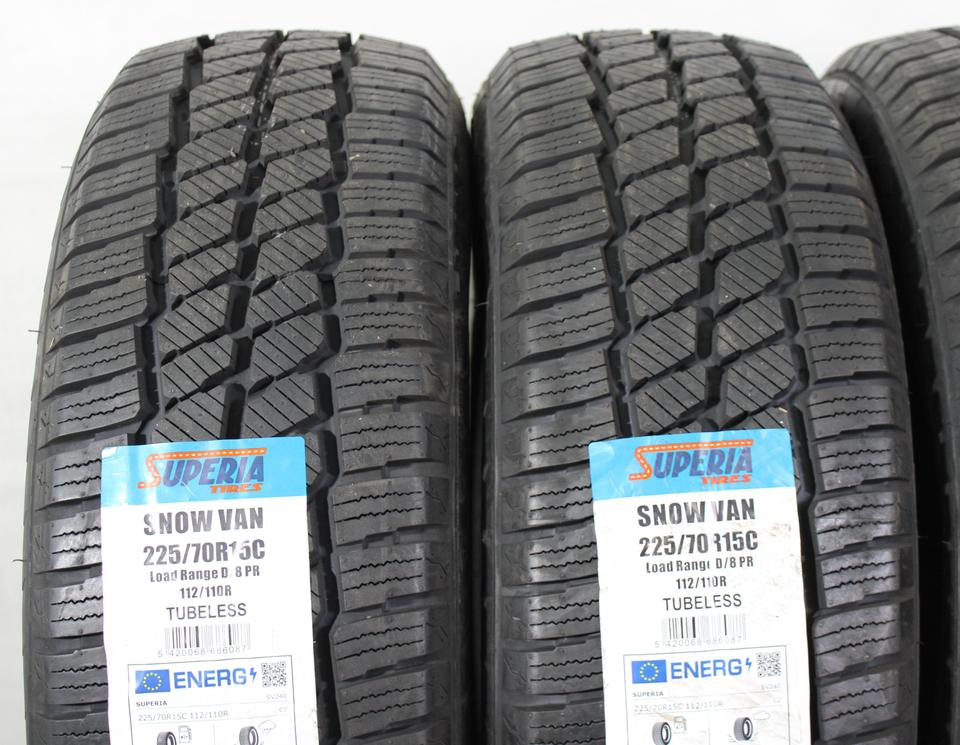 4x 225/70R15C 112/110R SUPERIA SNOW VAN WINTERREIFEN 2022 #1QDE – Bild 3