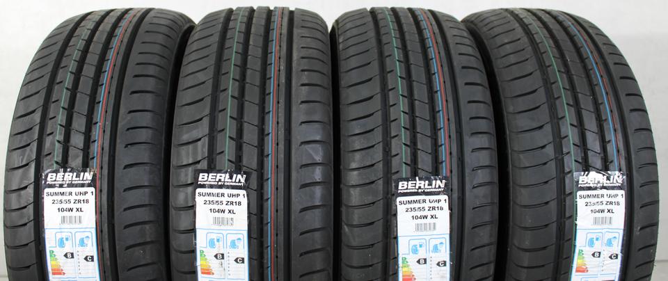 4x 235/55R18 104W BERLIN TIRES SUMMER UHP1 SOMMERREIFEN NEU #1M2H – Bild 2