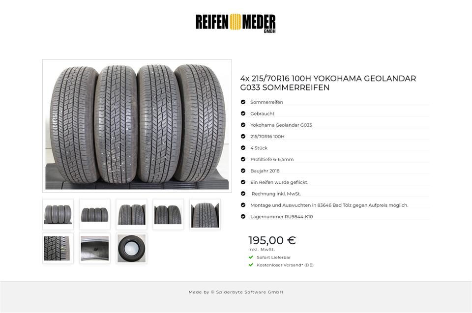 4x 215/70R16 100H YOKOHAMA GEOLANDAR G033 SOMMERREIFEN #1ODU – Bild 9