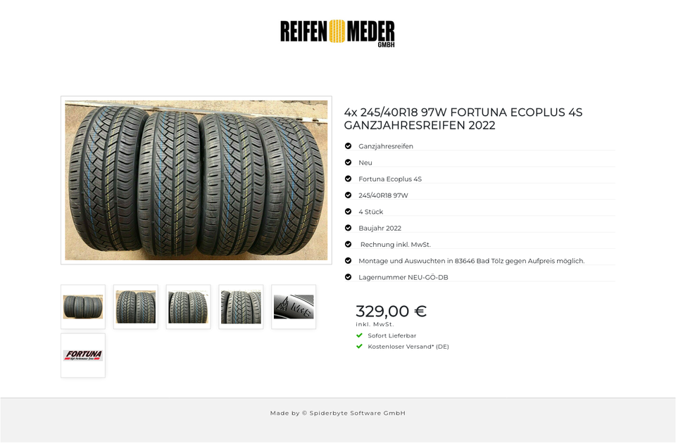 4x 245/40R18 97W FORTUNA ECOPLUS 4S GANZJAHRESREIFEN 2022 #7052 – Bild 7