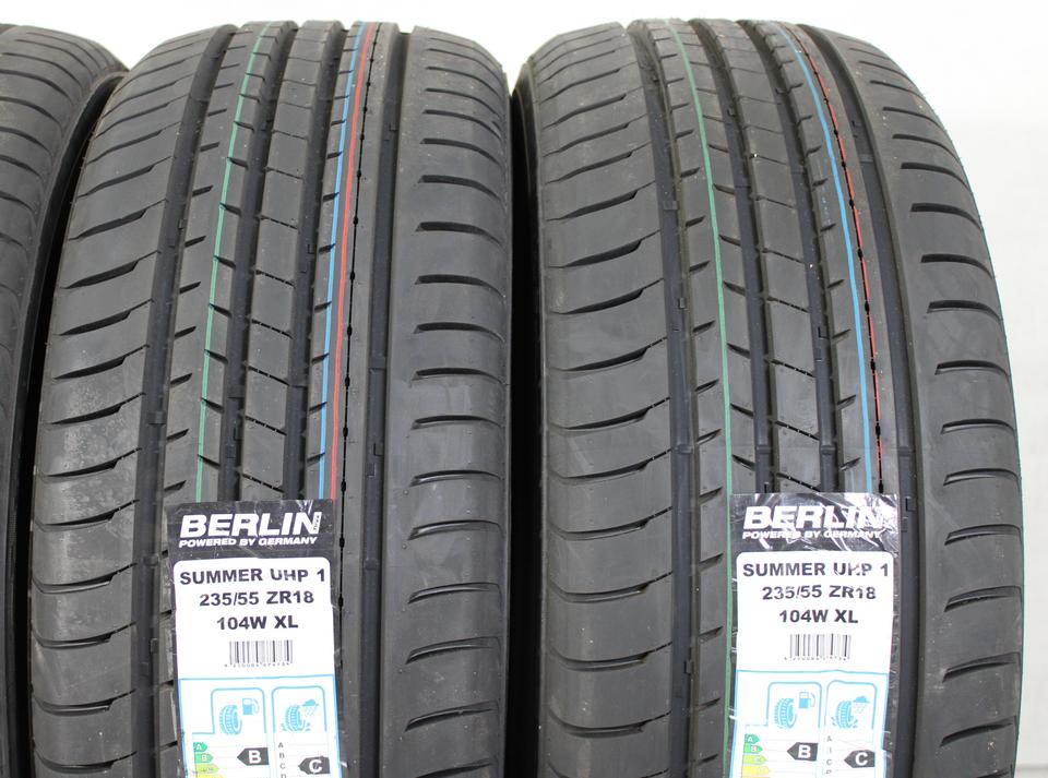 4x 235/55R18 104W BERLIN TIRES SUMMER UHP1 SOMMERREIFEN NEU #1M2H – Bild 4