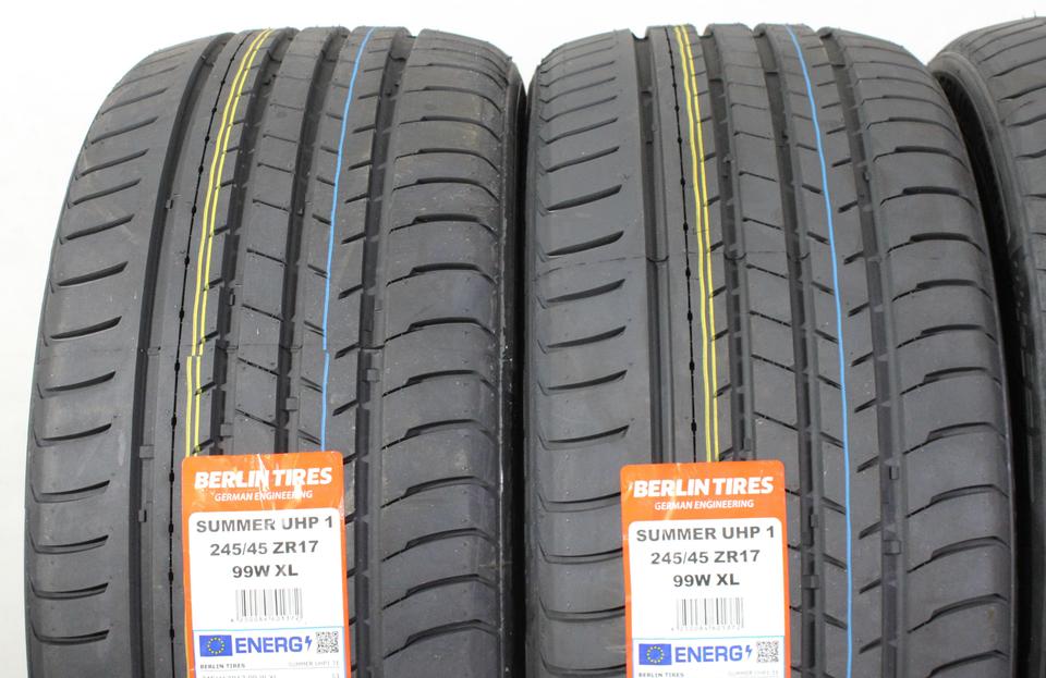 4x 245/45R17 99W BERLIN TIRES SUMMER UHP1 SOMMERREIFEN NEU #1X3A – Bild 3