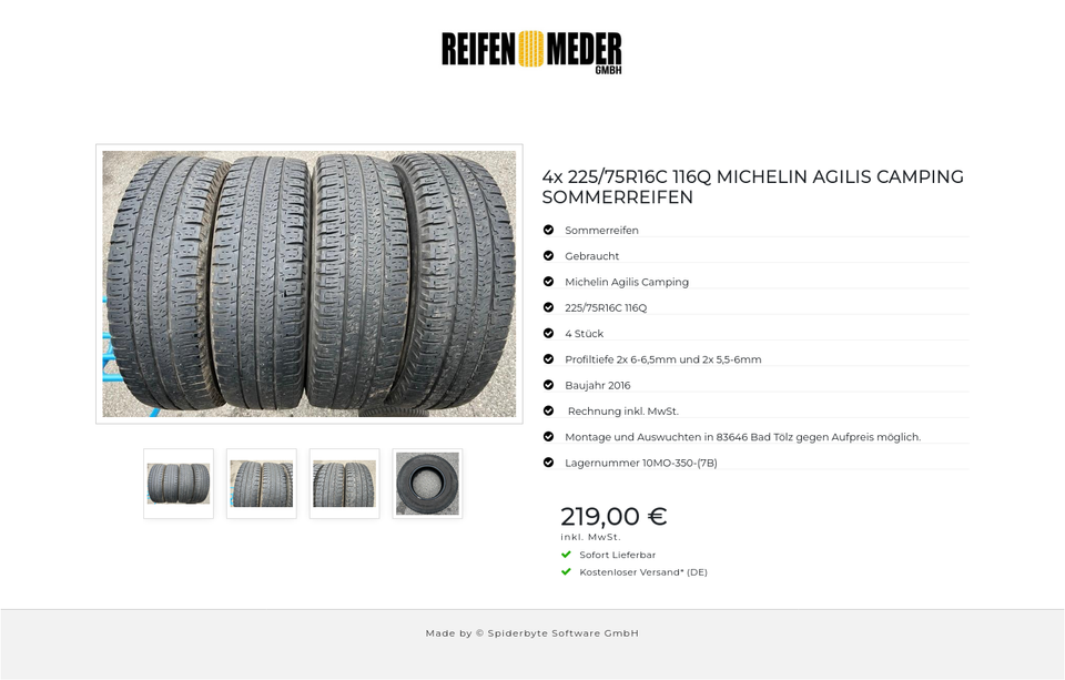 4x 225/75R16C 116Q MICHELIN AGILIS CAMPING SOMMERREIFEN #14QM – Bild 5